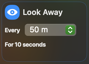 Look away nudge placeholder