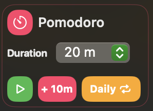 Pomodoro nudge placeholder