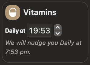 Vitamins nudge placeholder