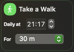 Take a walk nudge placeholder