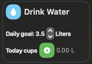Drink water nudge placeholder